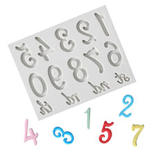 Silicone mold - Numbers Handwritten