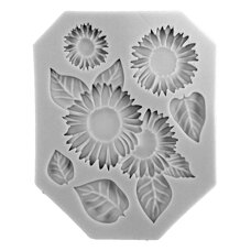 Silicone mold - Leaf and Sunflowers