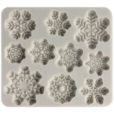Silicone Mold - Snowflakes 10 cav.