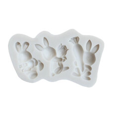 Modeling Molds - Silicone mold - Easter Rabbit with Parrot