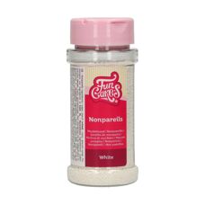 Аксесоари за украса - Захарни перли FunCakes - бели