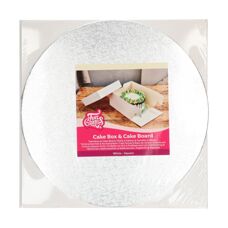 Cake Box & Round Cake Board (3mm) 30x30x15 cm