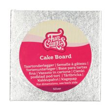 FunCakes Cake Board Square 12.5 x 12.5 cm - Silver