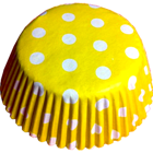 Baking cups Polkadot Yellow - pk/50