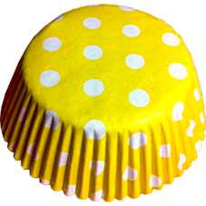 Cakes and Muffins - Baking cups Polkadot Yellow - pk/50