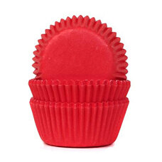 Cakes and Muffins - Baking cups Red mini - pk/50