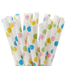 Cake Pops Straws -Dots Fancy- pk/20