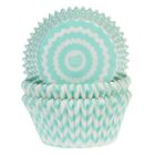 House of Marie Baking Cups Chevron Mint pk/50