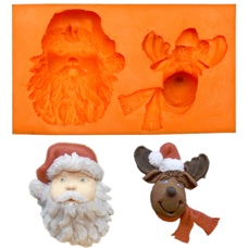 Modeling Molds - Silicone Mold - Santa and Rudolph