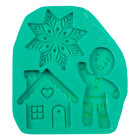 Silicone Mold - Gingerboy, House, Snowflake