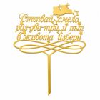 Cake Topper Gold - Baby Wish
