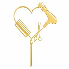 Decoration Materials - Cake Topper Gold - Hairdressing Items