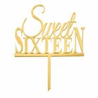 Cake Topper Gold - Sweet Sixteen