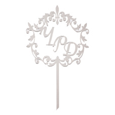 Decoration Materials - Cake Topper Silver - HBD