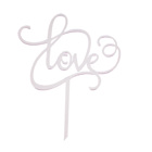 Cake Topper Silver - Love No. 02