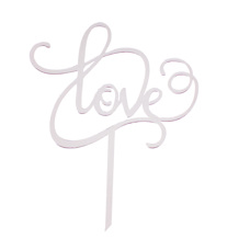 Cake Topper Silver - Love No. 02