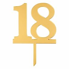 Cake Topper Gold - 18