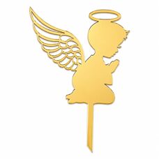 Cake Topper Gold - Angel Boy