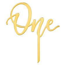 Decoration Materials - Cake Topper Gold - One