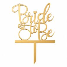 Decoration Materials - Cake Topper Gold - Bride To Be #02