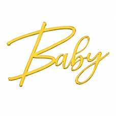 Cake Topper Gold Without Leg - Baby