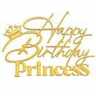 Cake Topper Gold Without Leg - Happy Birthday Princess