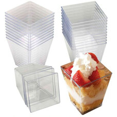 Cakes and Muffins - Transparent Plastic Cups 120 ml 10 pcs