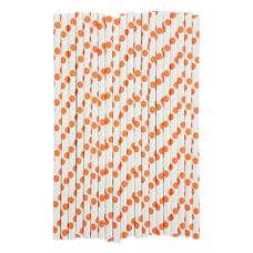 Tools and Boxes - Cake Pops Straws - Orange Dots - pk/20