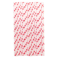 Cake Pops Straws - Fuchsia Dots - pk/20