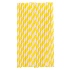 Cake Pops Straws - Yellow Lines - pk/20