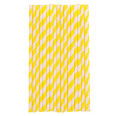 Cake Pops Straws - Yellow Lines - pk/20