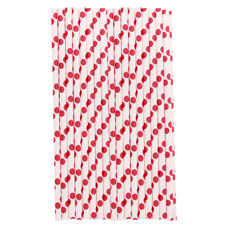 Tools and Boxes - Cake Pops Straws - Red Dots - pk/20