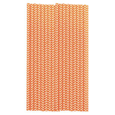 Tools and Boxes - Cake Pops Straws - Orange Lines Zig-Zag - pk/20