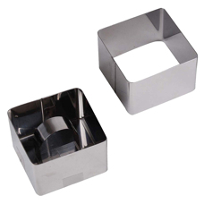 Metal Cutters Square with Cover set/2