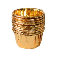 Cakes and Muffins - Baking Cups Foil Gold pk/25