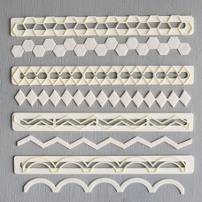 Straight Frill Cutters - Geometrical Forms