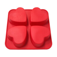 Silicone Mold - Hearts 4 cav