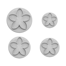 Stamps and Textures - 5-Leaf Blossom Plunger Cutter set/4