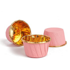 Baking Cups Pink Gold-Foil pk/25