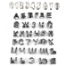 Cookie Cutter Cyrillic Alphabet and Numbers set/43 OEM