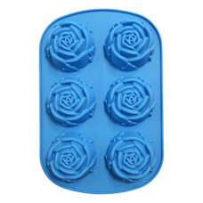 Cakes and Muffins - Silicone Mold - Roses 6 cav