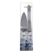 Cake Pieces Cut and Server Inox