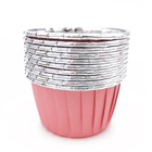 Baking Cups Pink Foil Silver pk/25