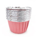 Baking Cups Pink Foil Silver pk/25