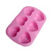 Cakes and Muffins - Silicone Mold for Baking - Hearts #2 6 cav