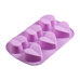 Cakes and Muffins - Silicone Mold for Baking - Hearts #2 6 cav