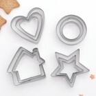 Metal Cutters Circles, Stars, Hearts, Houses