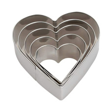 Metal Cutters Hearts set/5