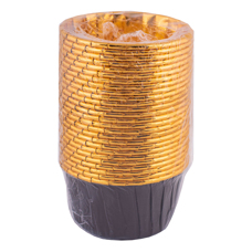Cakes and Muffins - Baking Cups Black Foil Gold pk/25