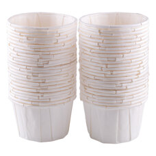 Baking Cups White Glossy - pk/50